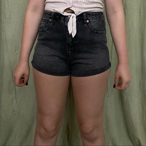 Black Denim Shorts